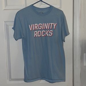 danny duncan virginity rocks light blue tee, sz md